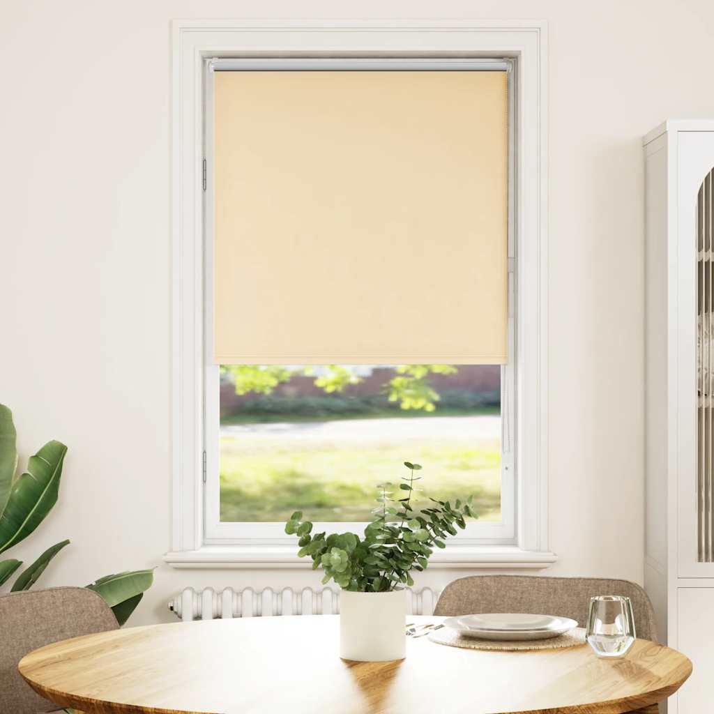 Roller Blind Blackout Beige 70x130 cm Fabric Width 65.7 cm Polyester