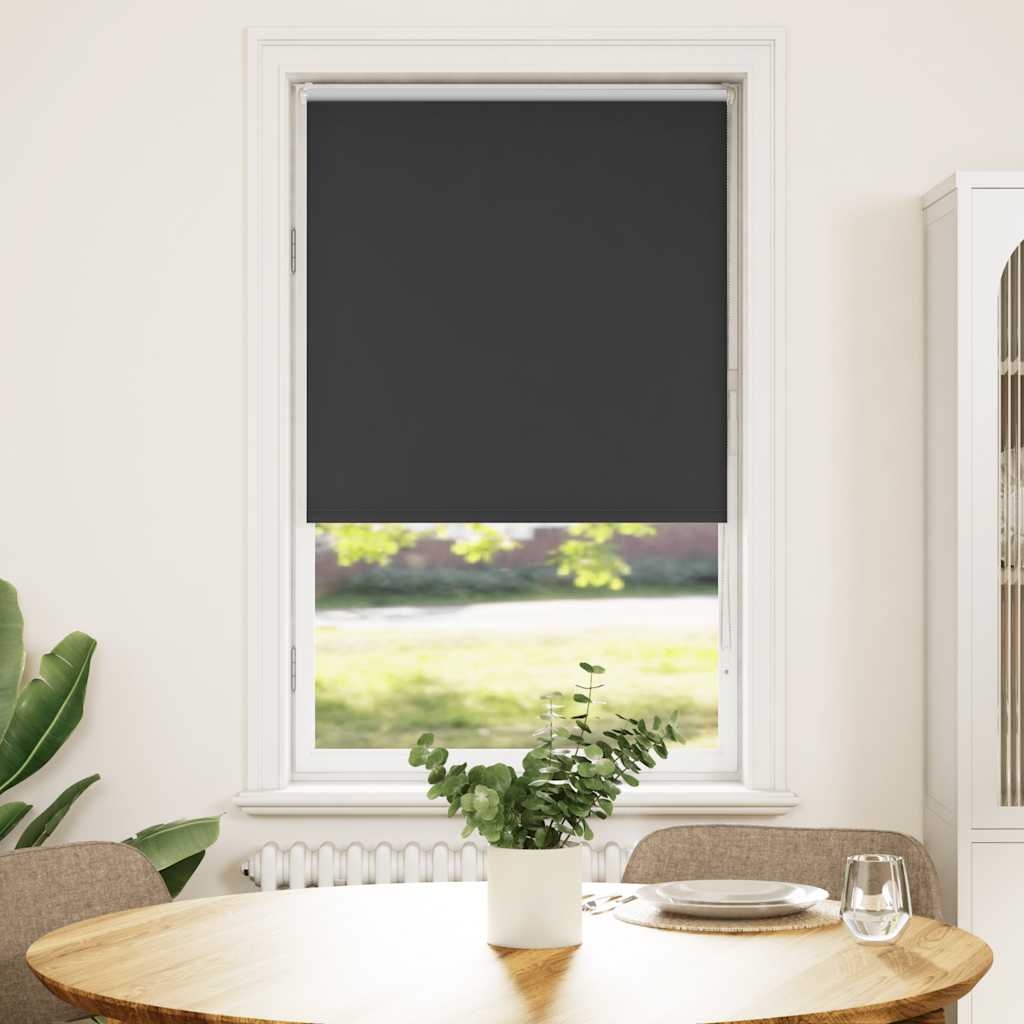 Roller Blind Blackout Black 70x130 cm Fabric Width 65.7 cm Polyester