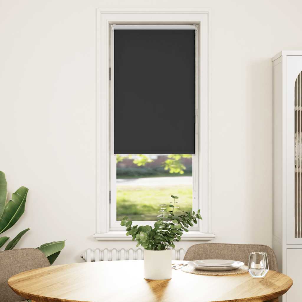 Roller Blind Blackout Black 60x150 cm Fabric Width 55.7 cm Polyester