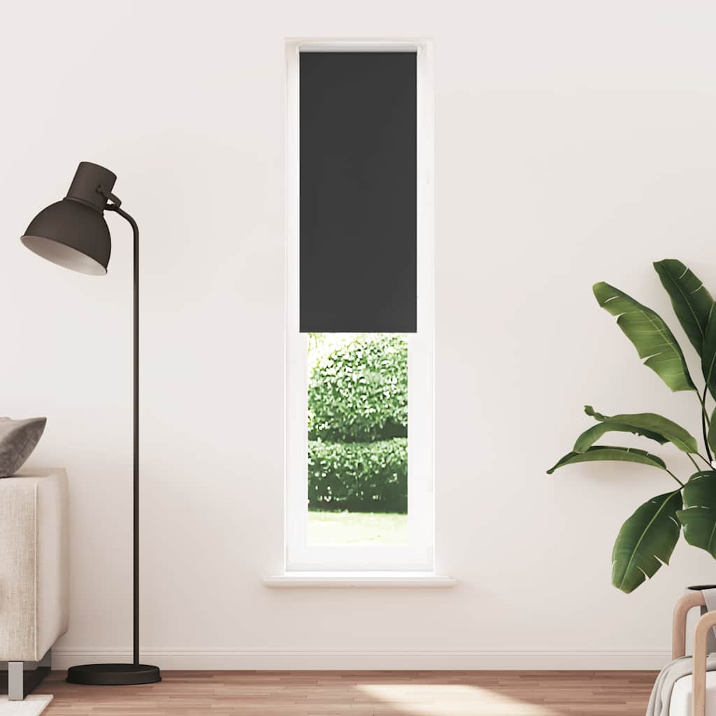 Roller Blind Blackout Black 55x210 cm Fabric Width 50.7 cm Polyester