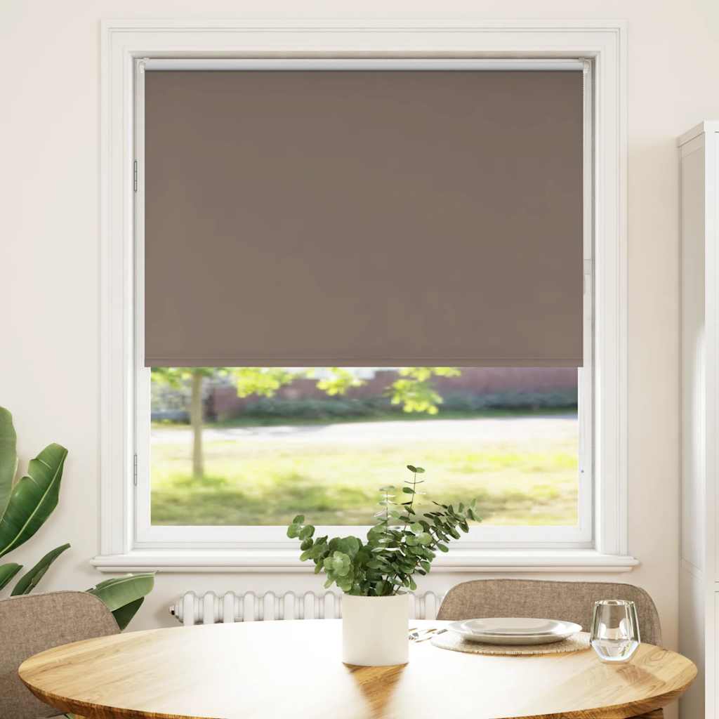 Roller Blind Blackout Coffee 90x150 cm Fabric Width 85.7 cm Polyester