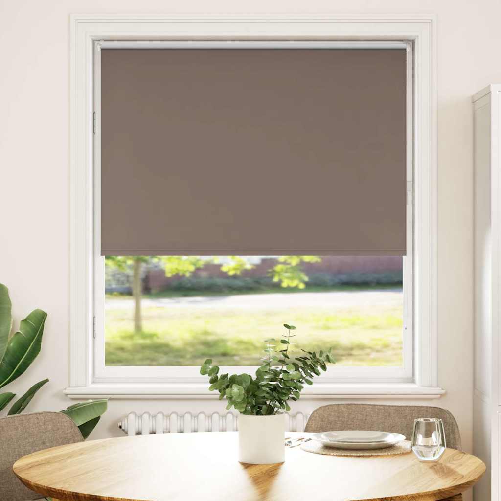 Roller Blind Blackout Coffee 105x150 cm Fabric Width 100.7 cm Polyester