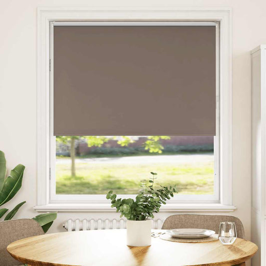 Roller Blind Blackout Coffee 115x150 cm Fabric Width 110.7 cm Polyester