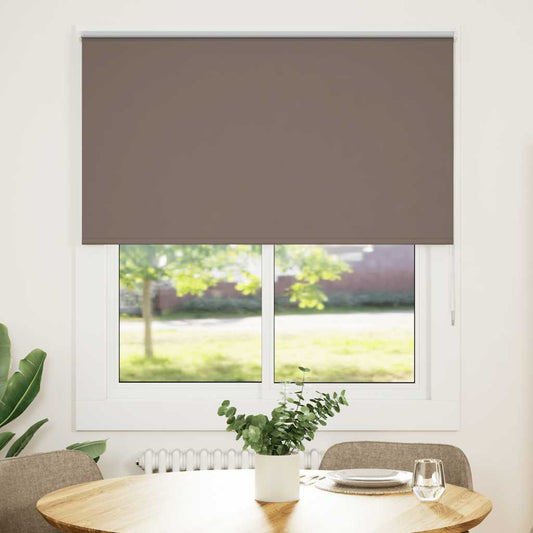 Roller Blind Blackout Coffee 130x150 cm Fabric Width 126.6 cm Polyester