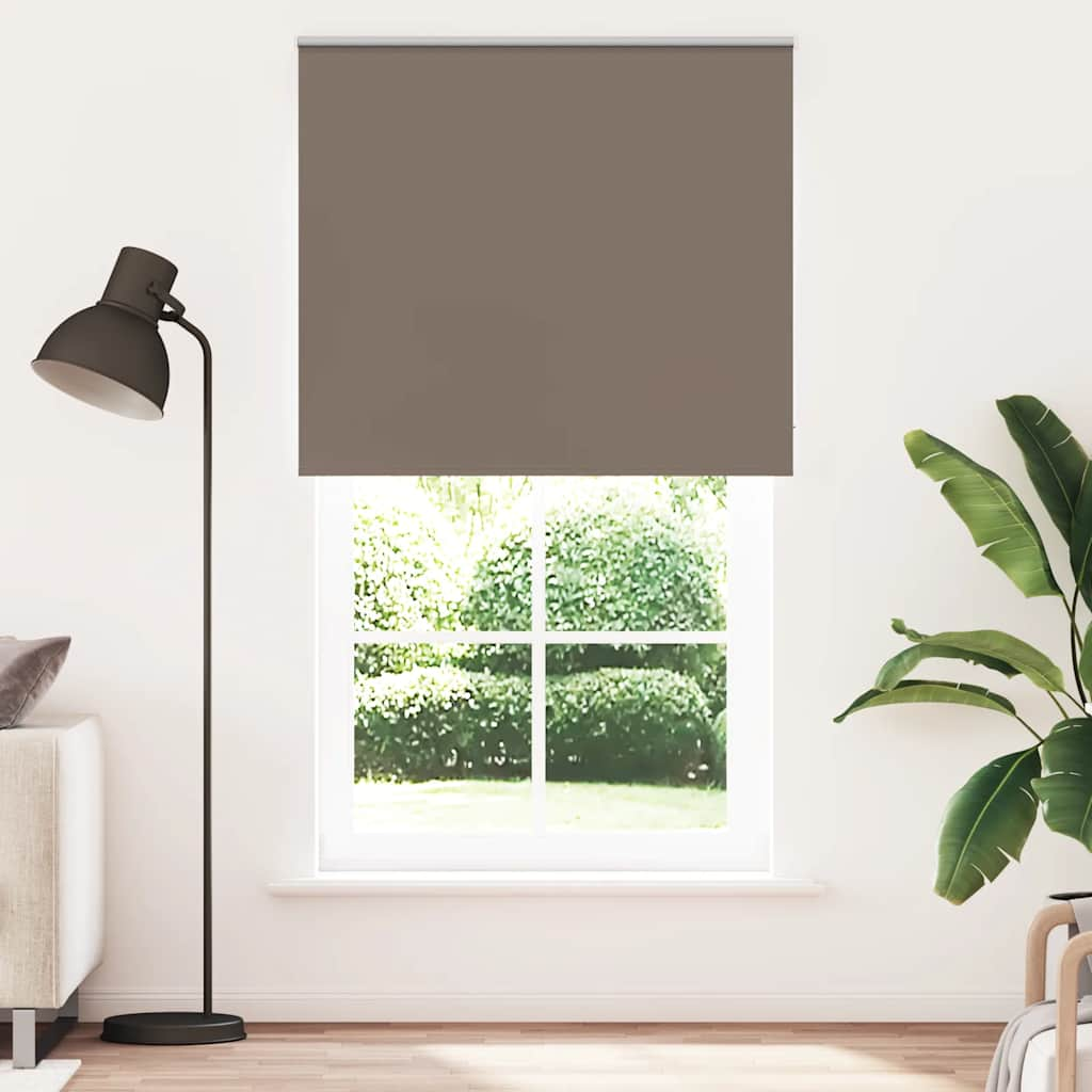 Roller Blind Blackout Coffee 130x210 cm Fabric Width 126.6 cm Polyester