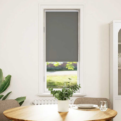 Roller Blind Blackout Grey 40x130 cm Fabric Width 35.7 cm Polyester