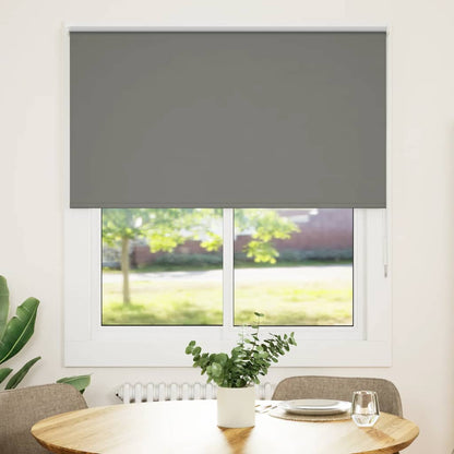 Roller Blind Blackout Grey 120x130 cm Fabric Width 116.6 cm Polyester