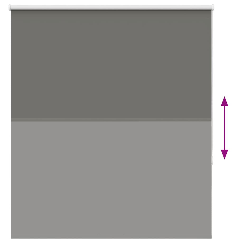 Roller Blind Blackout Grey 130x130 cm Fabric Width 126.6 cm Polyester