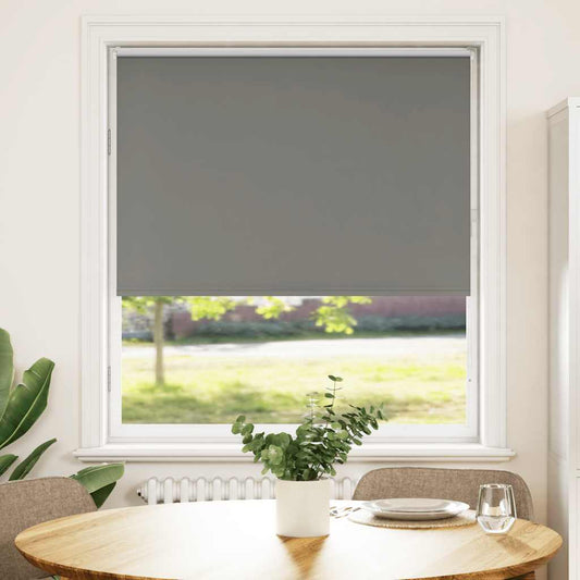 Roller Blind Blackout Grey 90x150 cm Fabric Width 85.7 cm Polyester