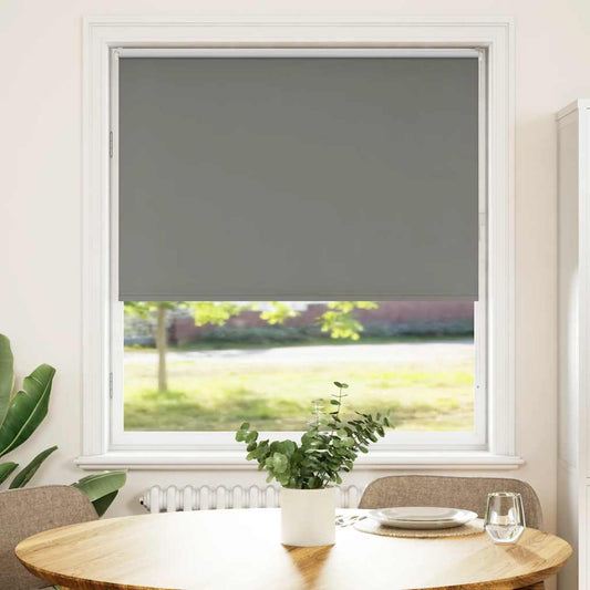 Roller Blind Blackout Grey 100x150 cm Fabric Width 95.7 cm Polyester