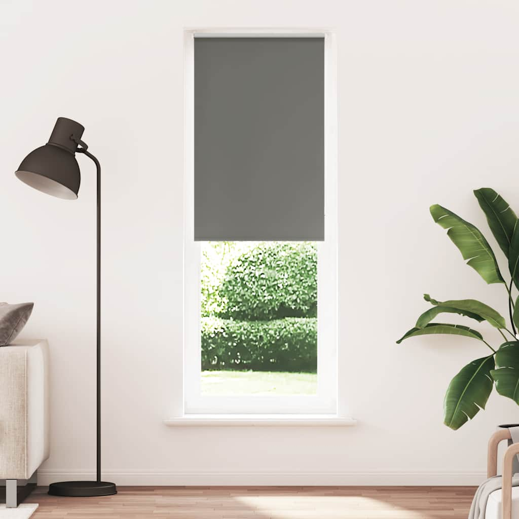 Roller Blind Blackout Grey 65x210 cm Fabric Width 60.7 cm Polyester