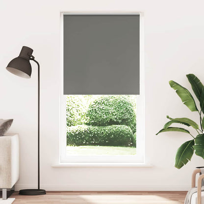 Roller Blind Blackout Grey 115x210 cm Fabric Width 110.7 cm Polyester