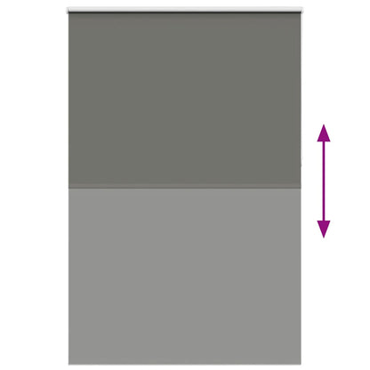 Roller Blind Blackout Grey 160x210 cm Fabric Width 156.6 cm Polyester