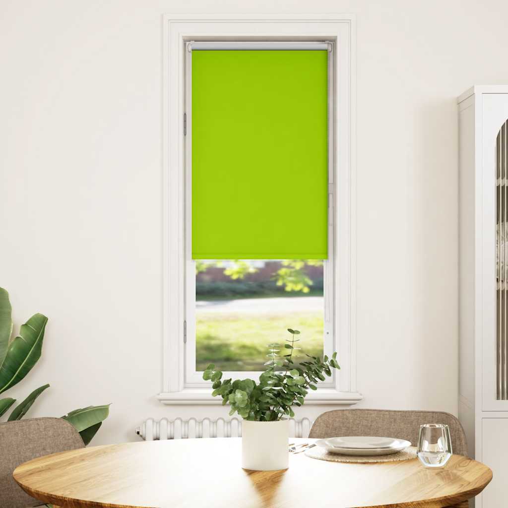 Roller Blind Blackout Leaves Green 45x130 cm Fabric Width 40.7 cm Polyester