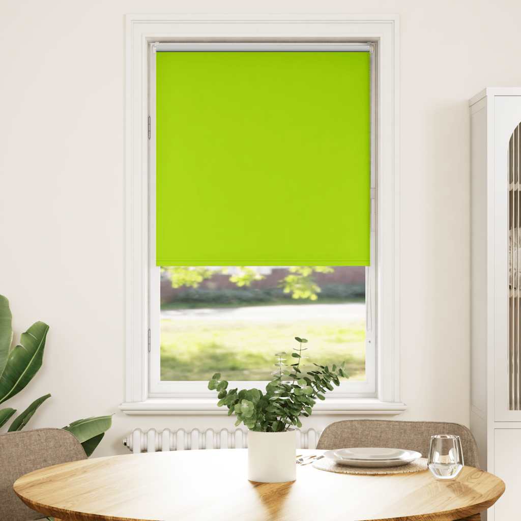 Roller Blind Blackout Leaves Green 65x150 cm Fabric Width 60.7 cm Polyester