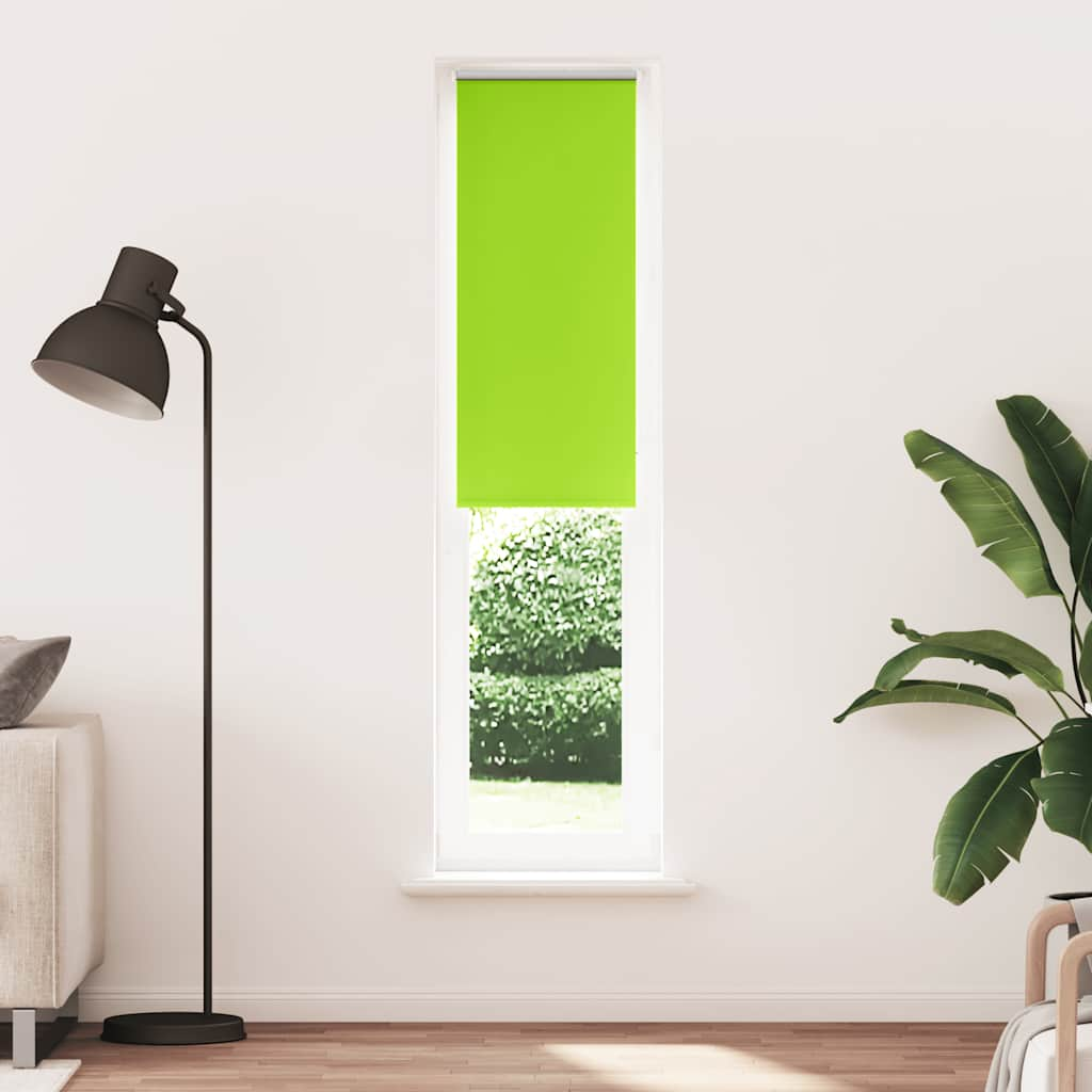 Roller Blind Blackout Leaves Green 45x210 cm Fabric Width 40.7 cm Polyester