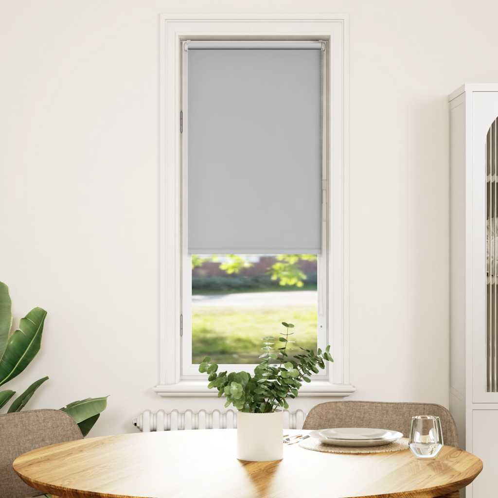 Roller Blind Blackout Light Grey 50x130 cm Fabric Width 45.7 cm Polyester