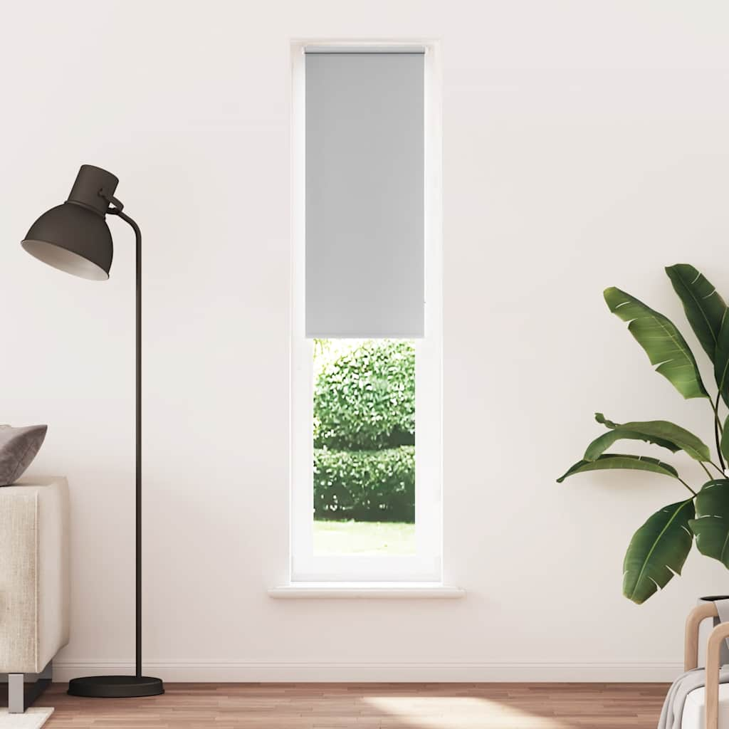 Roller Blind Blackout Light Grey 40x210 cm Fabric Width 35.7 cm Polyester