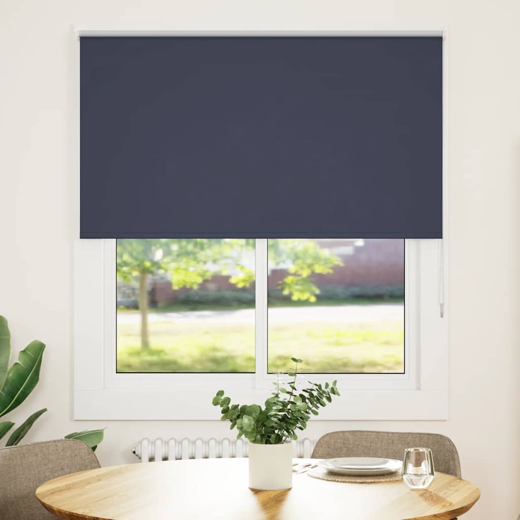 Roller Blind Blackout Marine 125x130 cm Fabric Width 121.6 cm Polyester