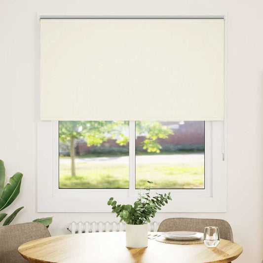 Roller Blind Blackout Off White 120x130 cm Fabric Width 116.6 cm Polyester