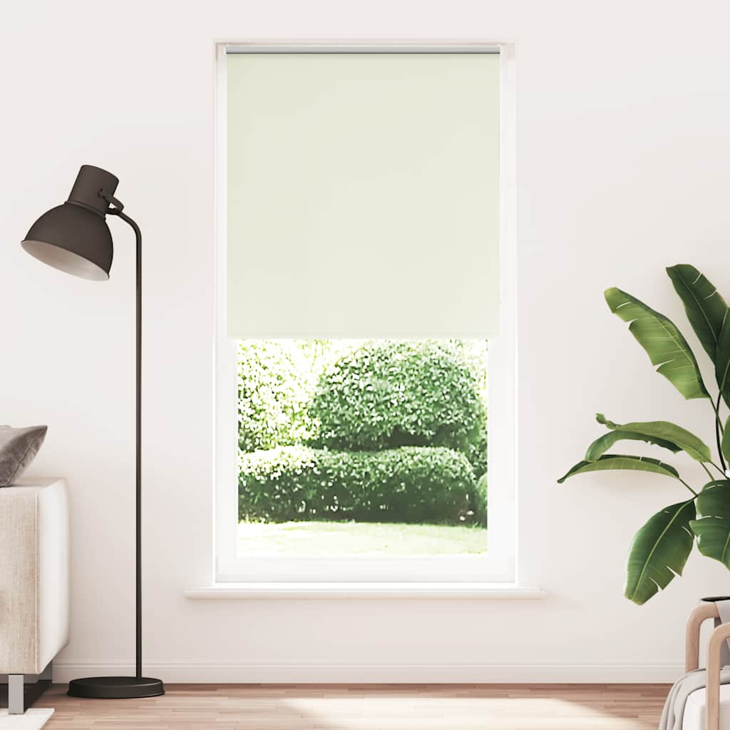 Roller Blind Blackout Off White 115x210 cm Fabric Width 110.7 cm Polyester