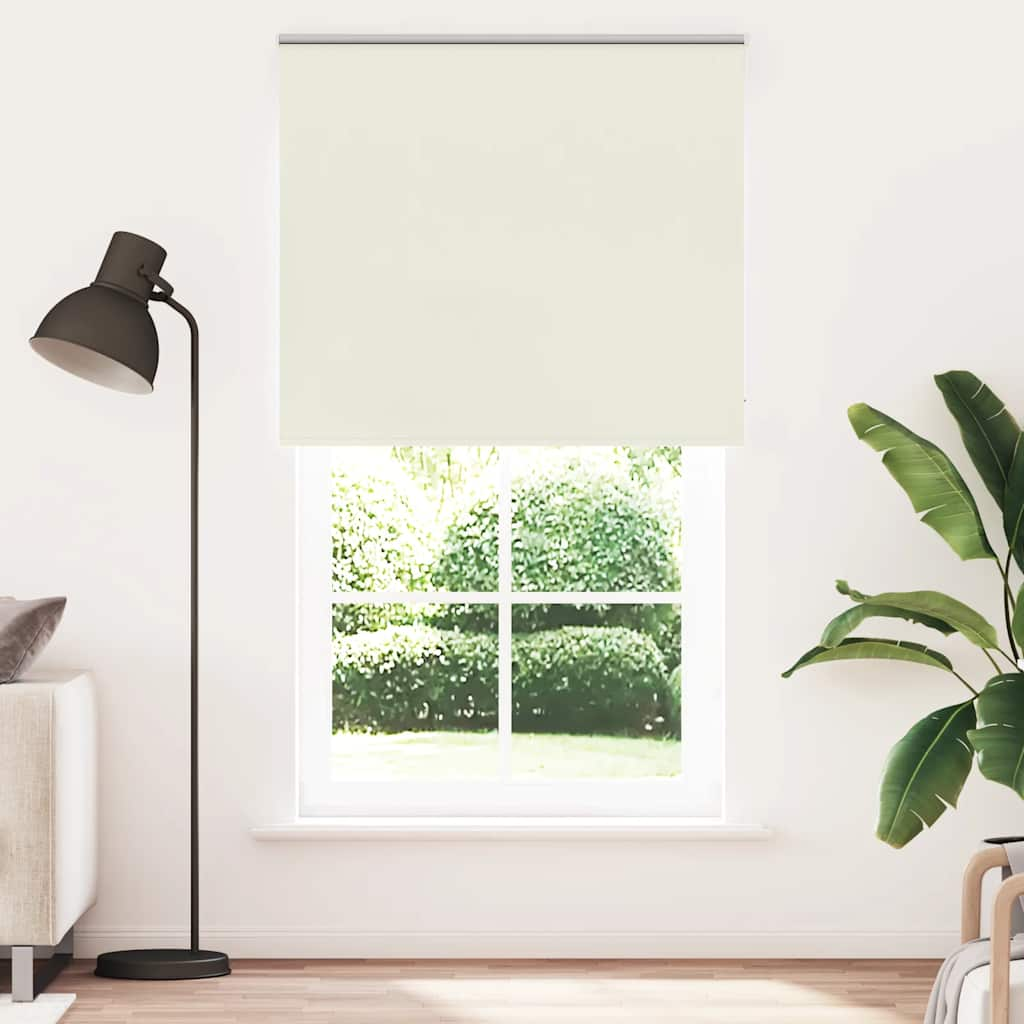 Roller Blind Blackout Off White 120x210 cm Fabric Width 116.6 cm Polyester