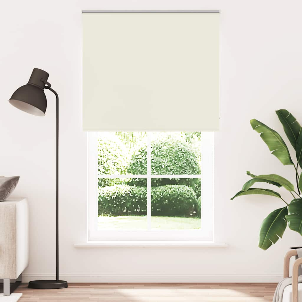 Roller Blind Blackout Off White 125x210 cm Fabric Width 121.6 cm Polyester