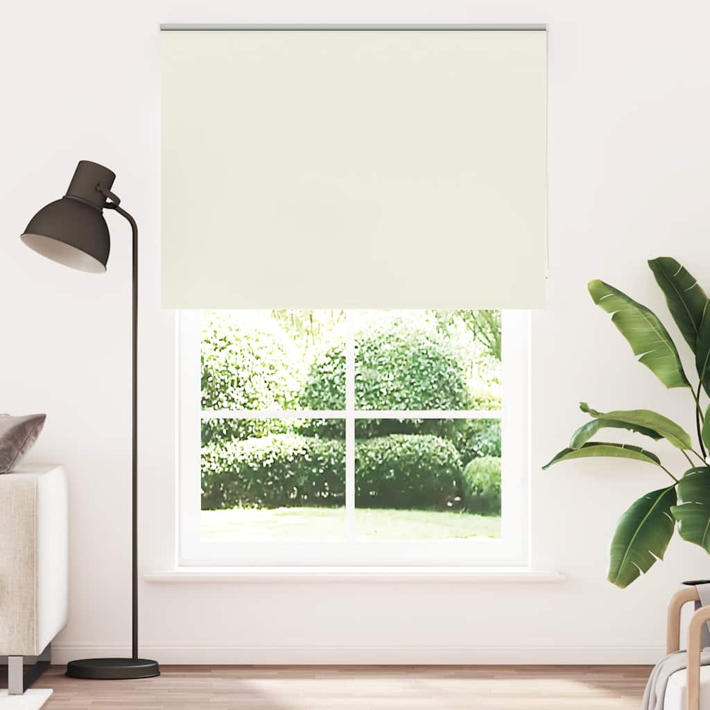 Roller Blind Blackout Off White 150x210 cm Fabric Width 146.6 cm Polyester