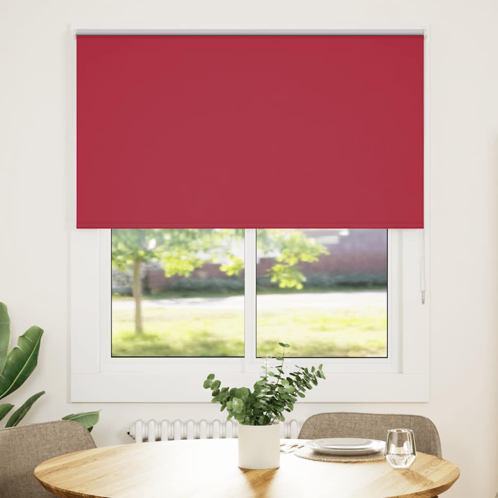 Roller Blind Blackout Red 120x150 cm Fabric Width 116.6 cm Polyester