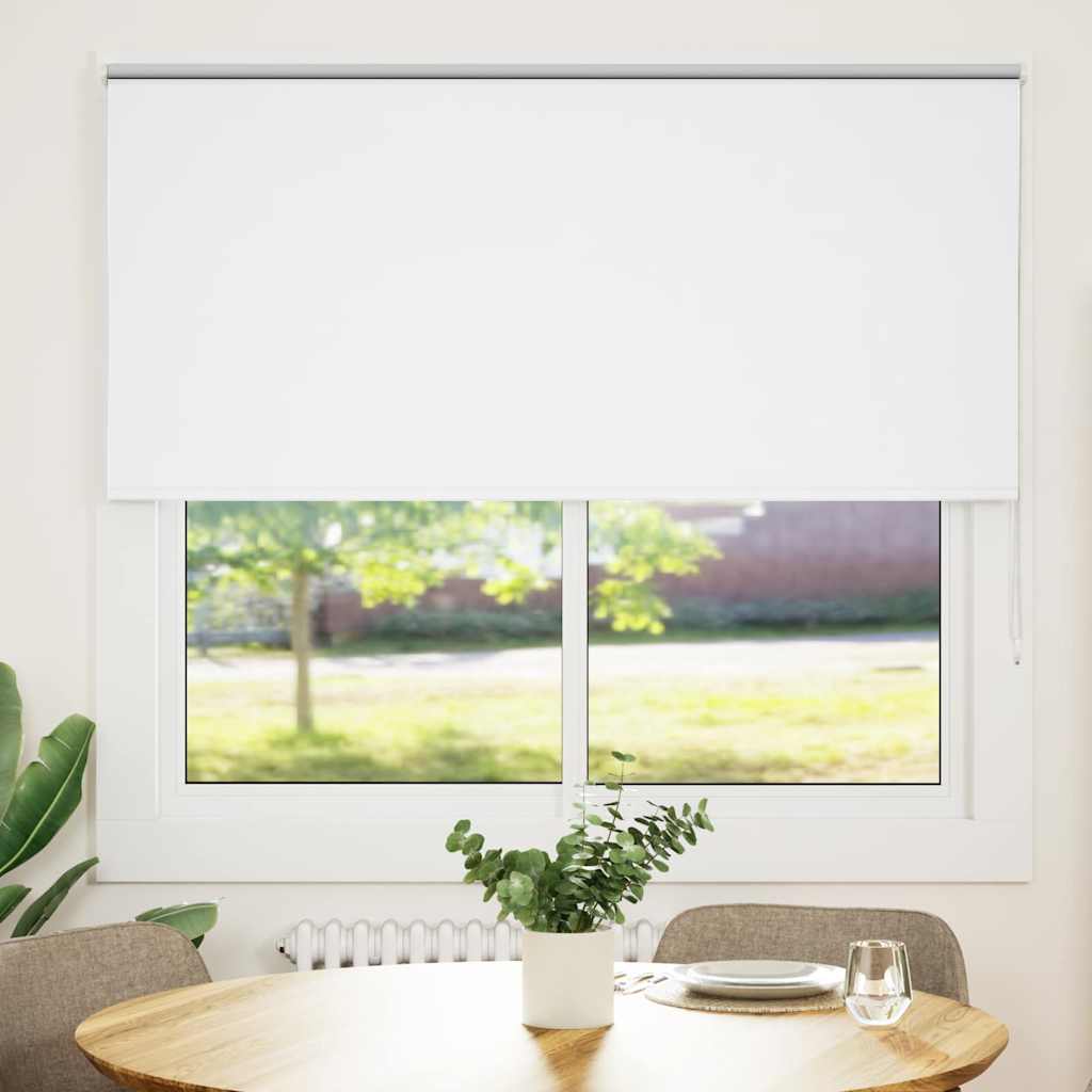 Roller Blind Blackout White 150x130 cm Fabric Width 146.6 cm Polyester