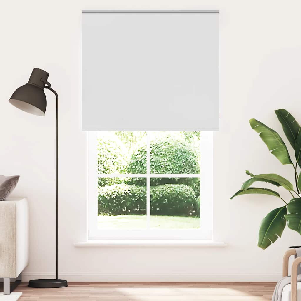 Roller Blind Blackout White 125x210 cm Fabric Width 121.6 cm Polyester