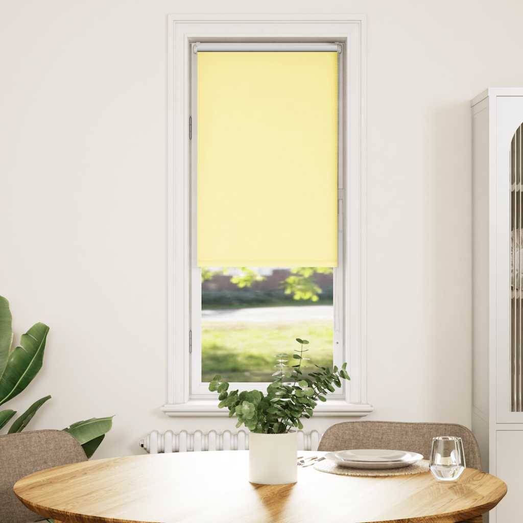 Roller Blind Blackout Yellow 55x130 cm Fabric Width 50.7 cm Polyester