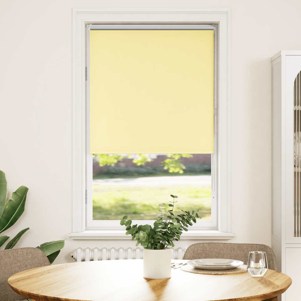 Roller Blind Blackout Yellow 65x150 cm Fabric Width 60.7 cm Polyester