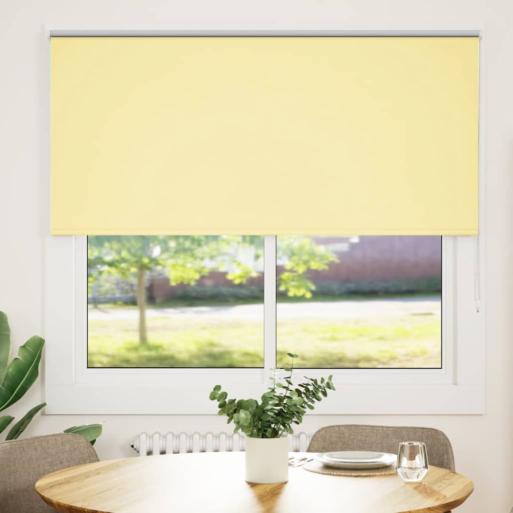 Roller Blind Blackout Yellow 155x150 cm Fabric Width 151.6 cm Polyester