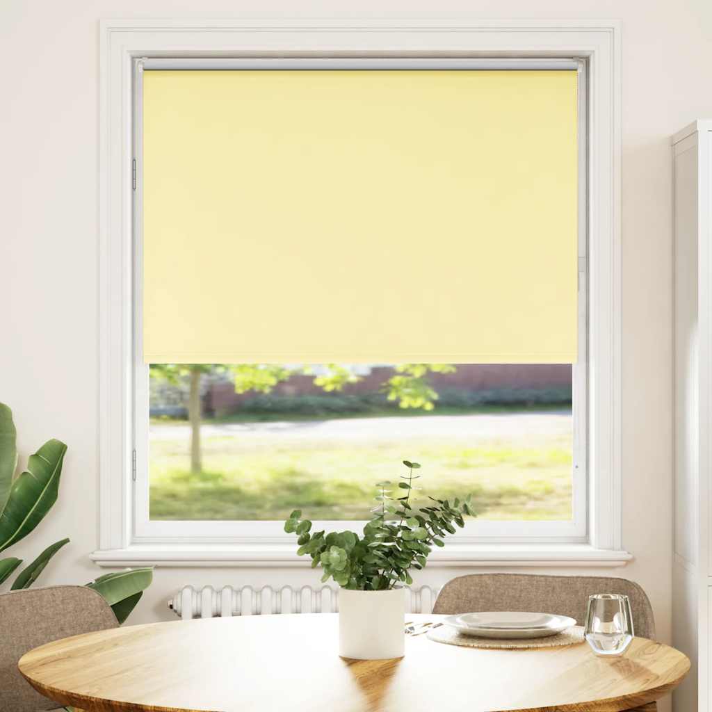 Roller Blind Blackout Yellow 95x175 cm Fabric Width 90.7 cm Polyester