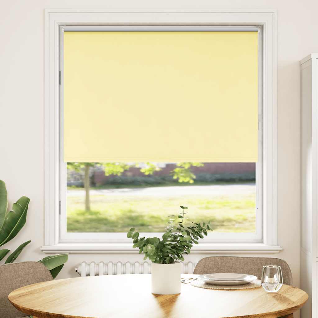 Roller Blind Blackout Yellow 105x175 cm Fabric Width 100.7 cm Polyester