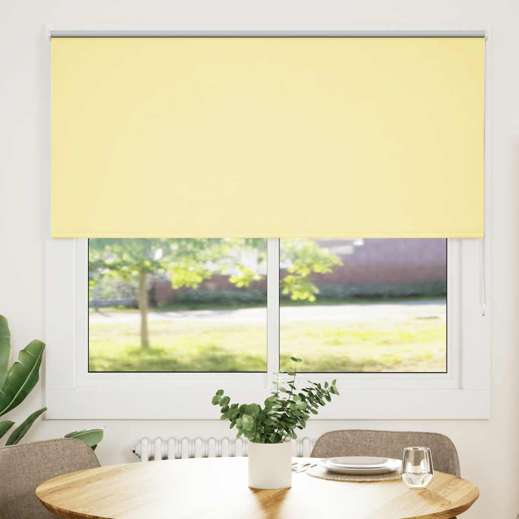 Roller Blind Blackout Yellow 155x175 cm Fabric Width 151.6 cm Polyester