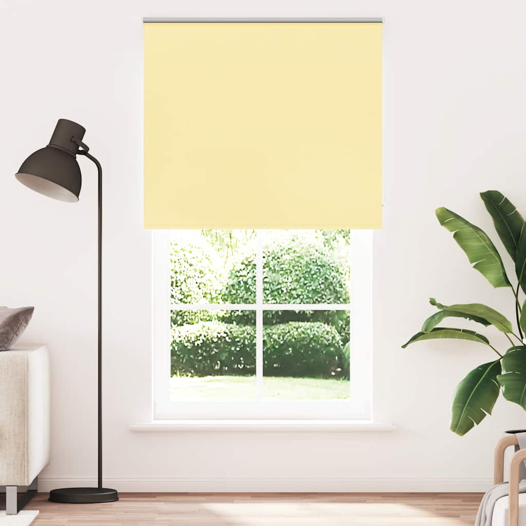 Roller Blind Blackout Yellow 130x210 cm Fabric Width 126.6 cm Polyester