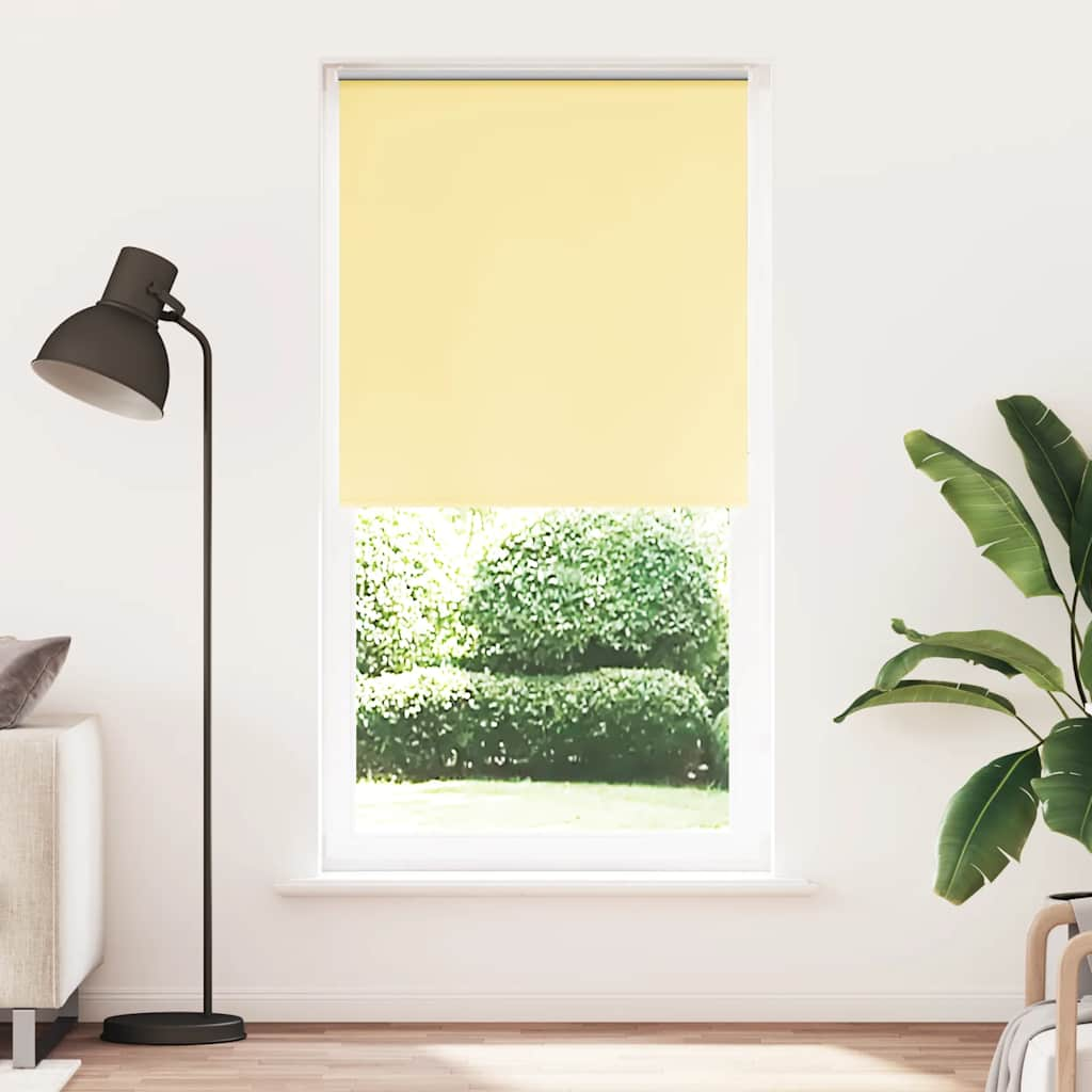 Roller Blind Blackout Yellow 100x230 cm Fabric Width 95.7 cm Polyester