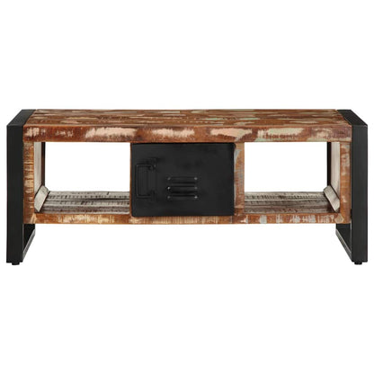 Coffee Table Multicolour 90x50x36 cm Solid Wood Reclaimed