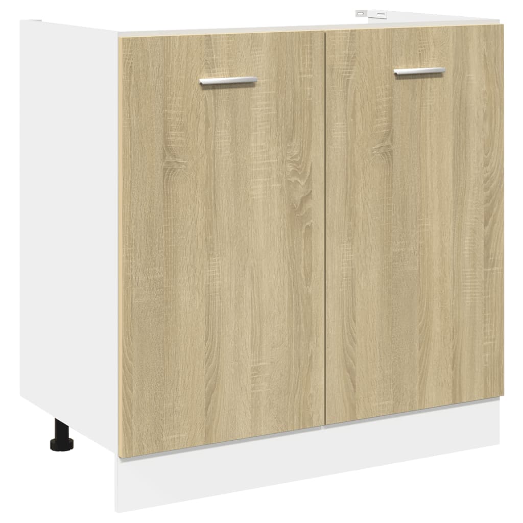 7 Piece Kitchen Cabinet Set Sonoma Oak Engineered Wood