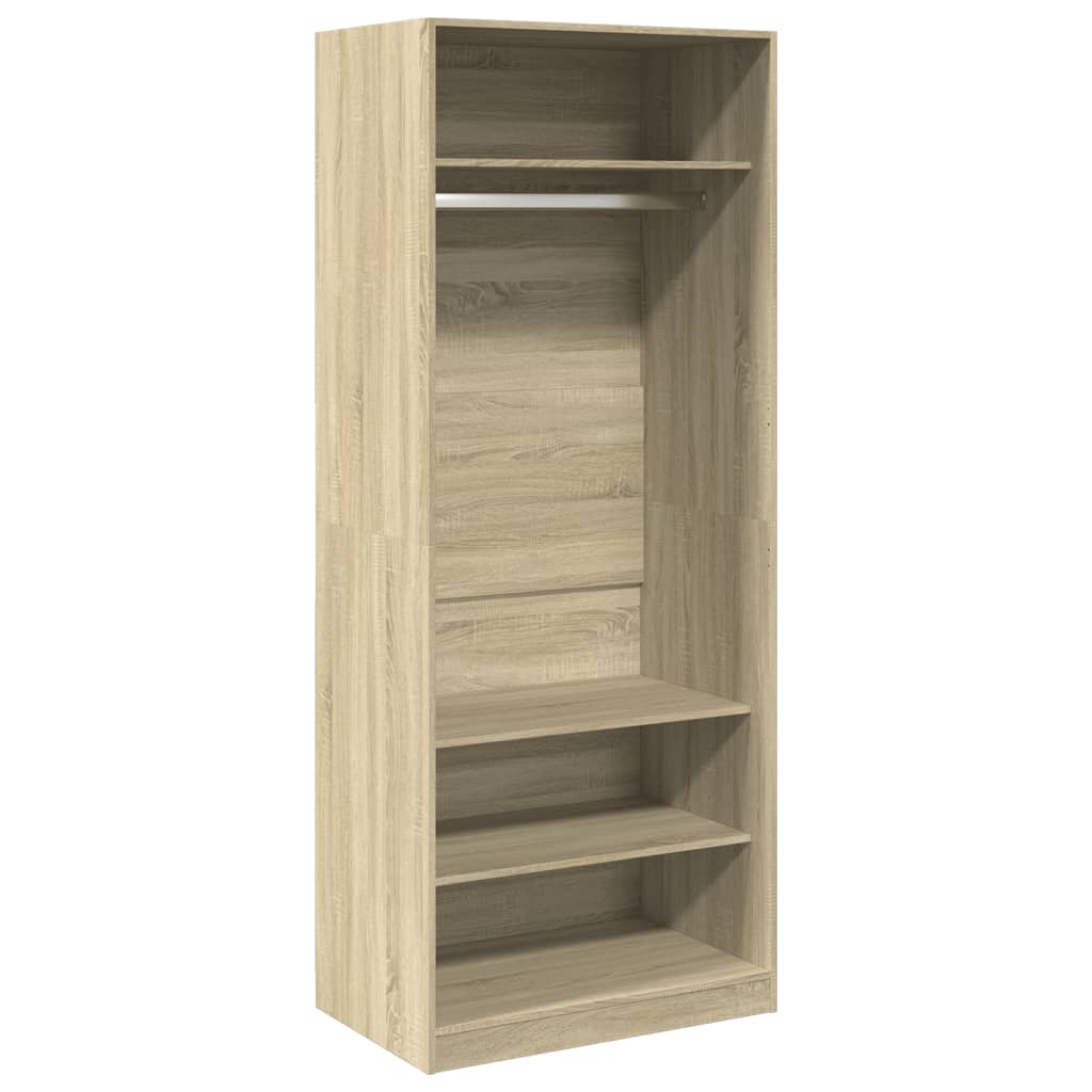 Wardrobe Sonoma Oak 80x50x200 cm Engineered Wood