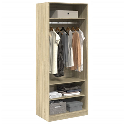 Wardrobe Sonoma Oak 80x50x200 cm Engineered Wood