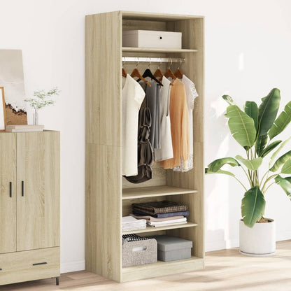 Wardrobe Sonoma Oak 80x50x200 cm Engineered Wood