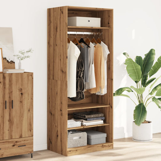 Wardrobe Artisian Oak 80x50x200 cm Engineered Wood