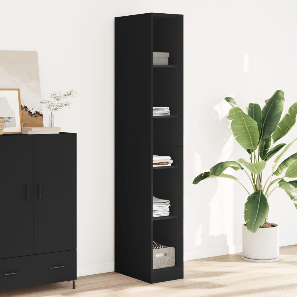 Wardrobe Black 30x50x200 cm Engineered Wood