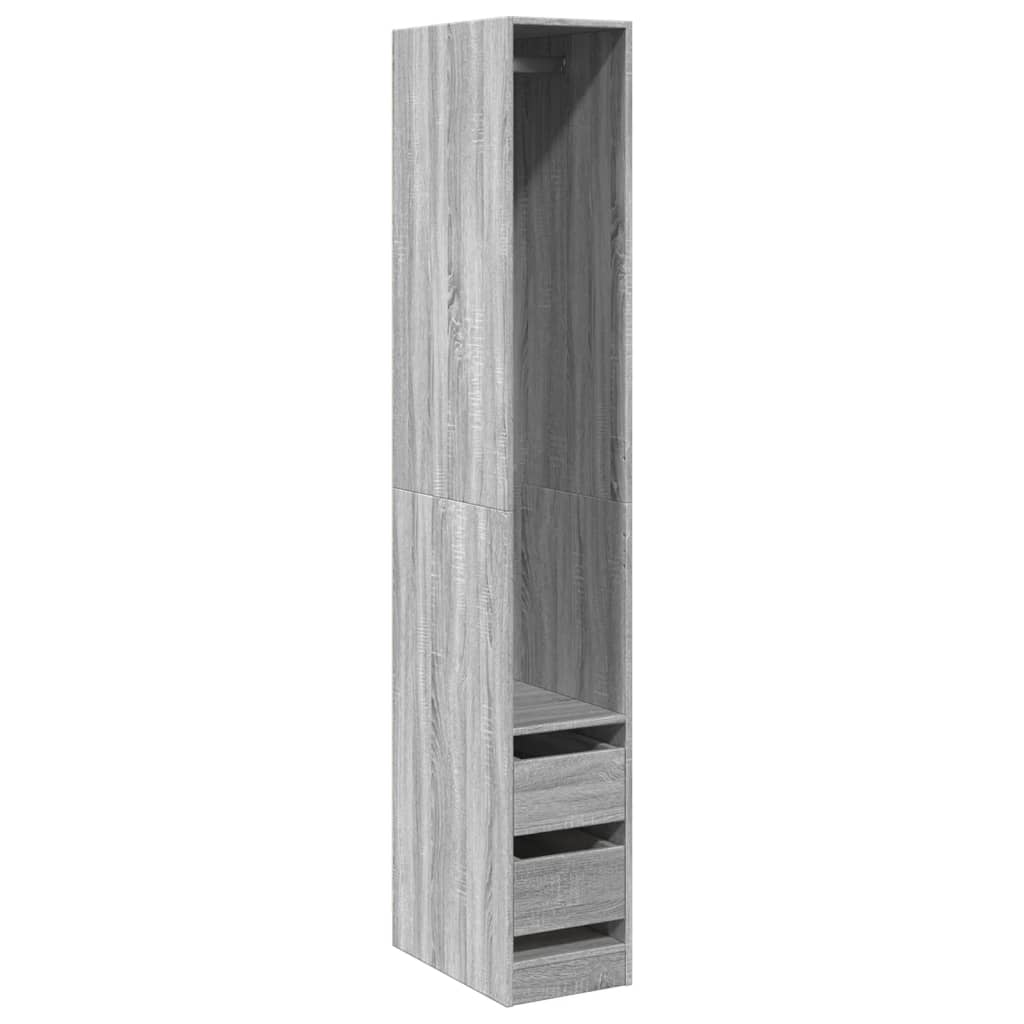 Wardrobe Grey Sonoma 30x50x200 cm Engineered Wood