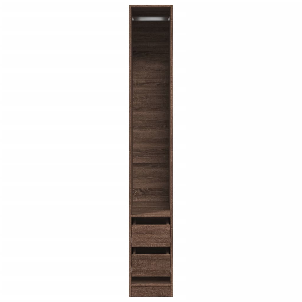 Wardrobe Brown Oak 30x50x200 cm Engineered Wood