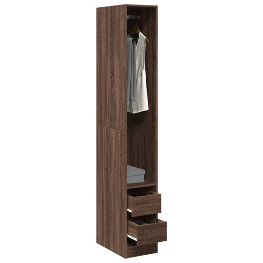 Wardrobe Brown Oak 30x50x200 cm Engineered Wood