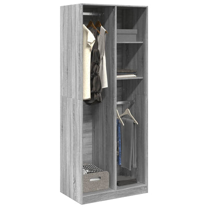 Wardrobe Grey Sonoma 80x50x200 cm Engineered Wood